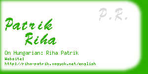 patrik riha business card